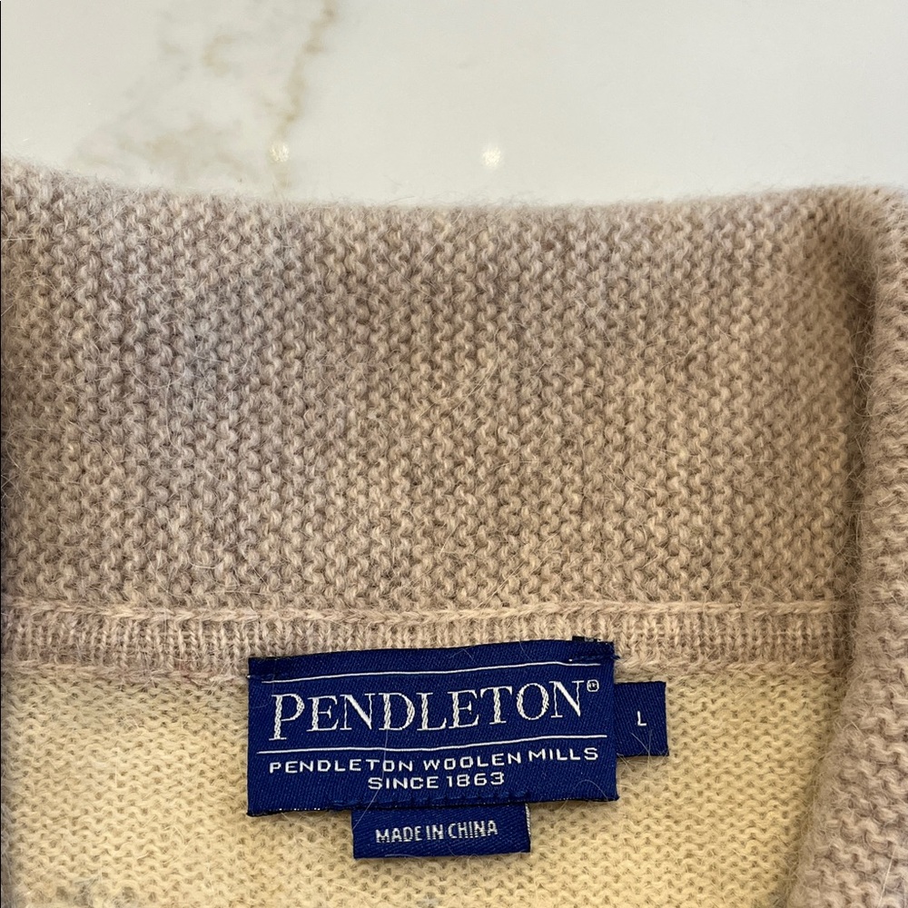 Pendleton Alpaca Wool Blend Aztec Southwestern Zi… - image 2